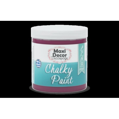 Χρώμα Κιμωλίας 250ml Maxi Decor Chalky 602 ΜΟΥΡΟ_CH602250